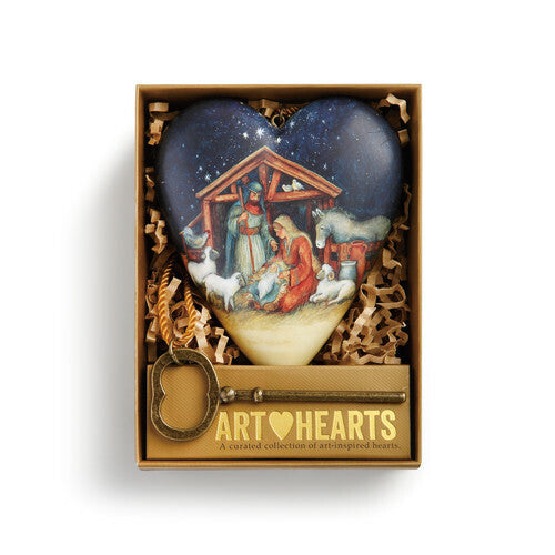 Demdaco Art Heart | Believe Santa