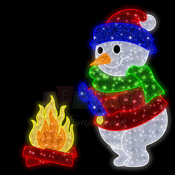 Snowman with Fire | Christmas Motif Light