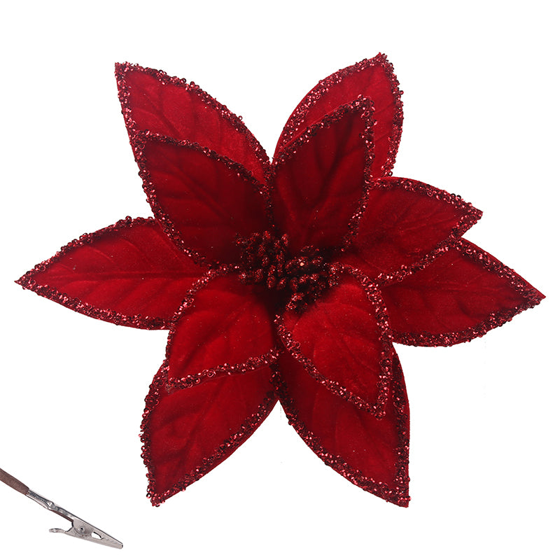 Red Sequined Poinsettia