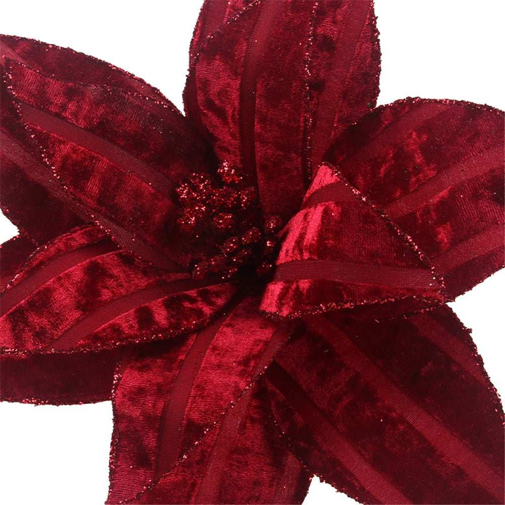 Red Velour Poinsettia