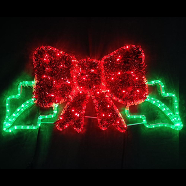 Bow w/ Holly | Christmas Motif Light