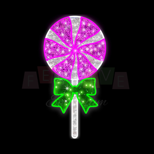 Pink Swirl Lollypop | Christmas Motif Light