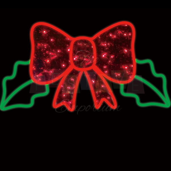 Bow w/ Holly | Christmas Motif Light