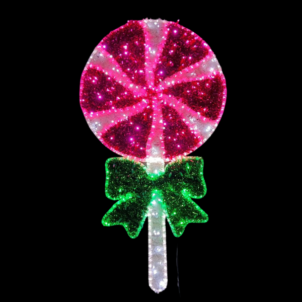 Pink Swirl Lollypop | Christmas Motif Light