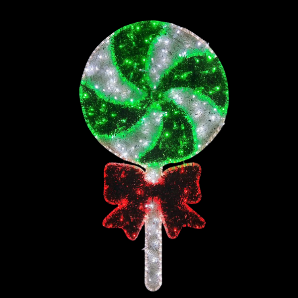 Green Swirl Lollypop | Christmas Motif Light