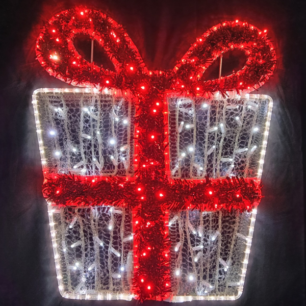 Red Ribbon Present | Christmas Motif Light