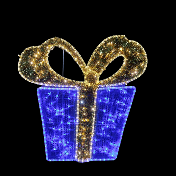 Gold Ribbon Present | Christmas Motif Light