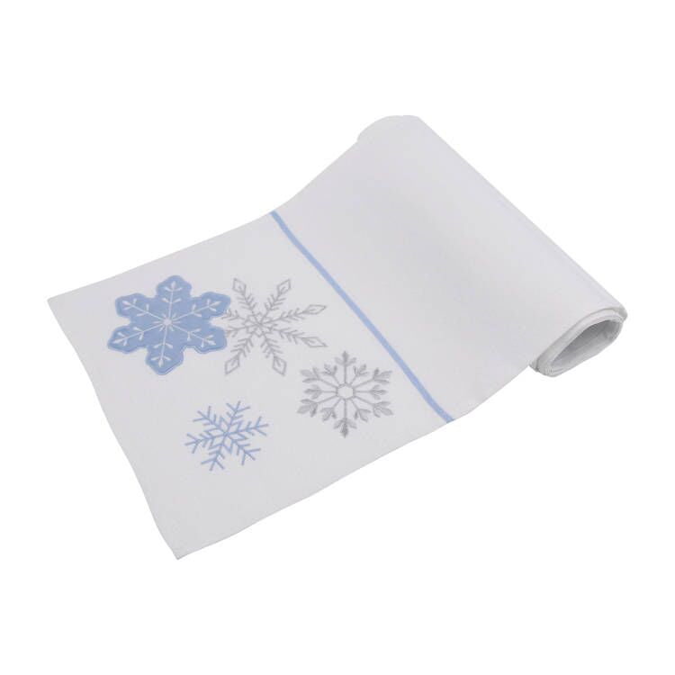 Snowflake Embroided Table Runner