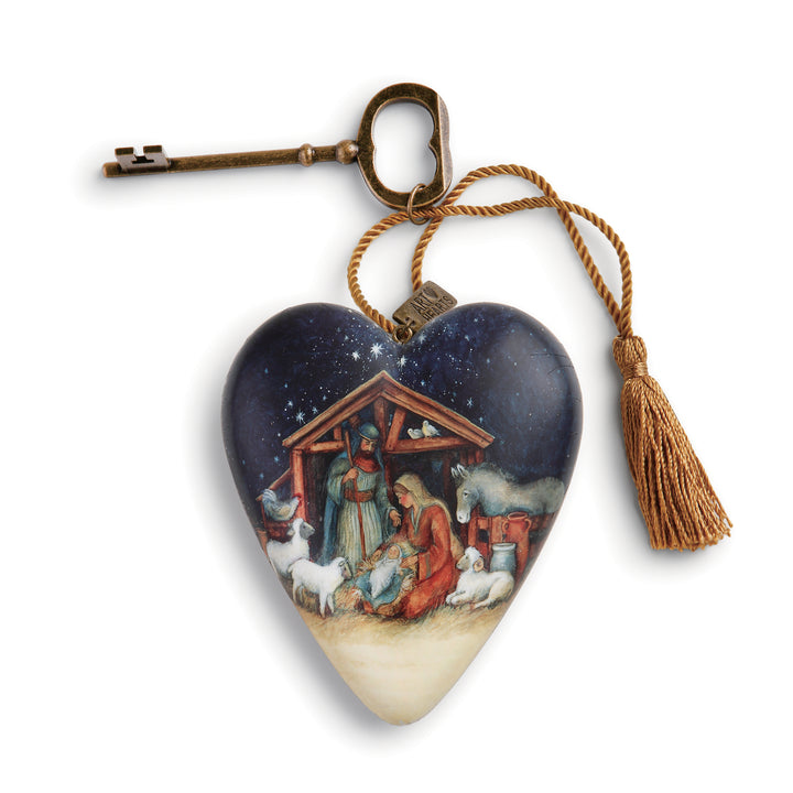 Demdaco Art Heart | Holy Night Nativity