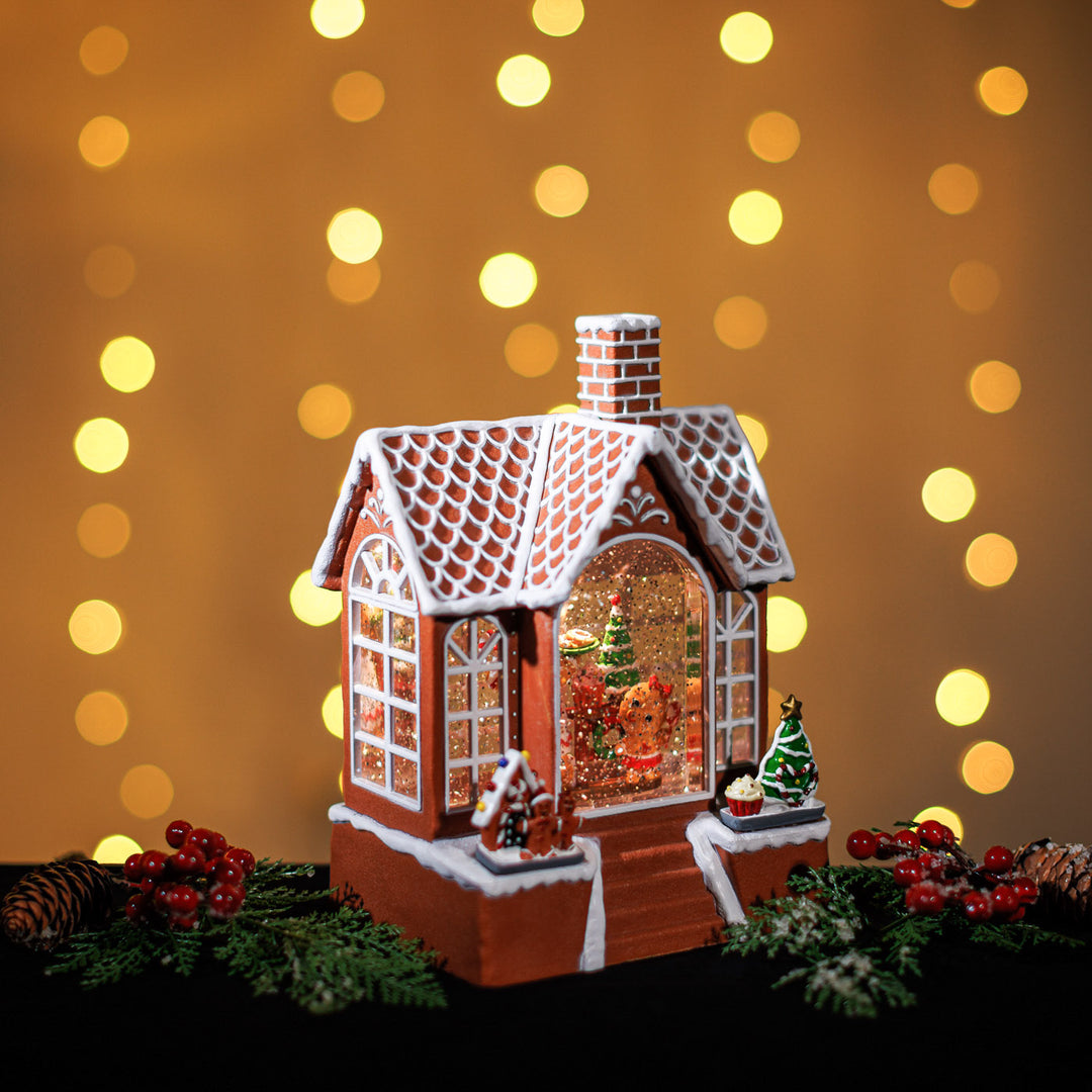 Snowing Gingerbread House | Lantern