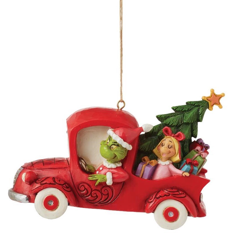 Grinch by Jim Shore  | Grinch Red Truck Ornament