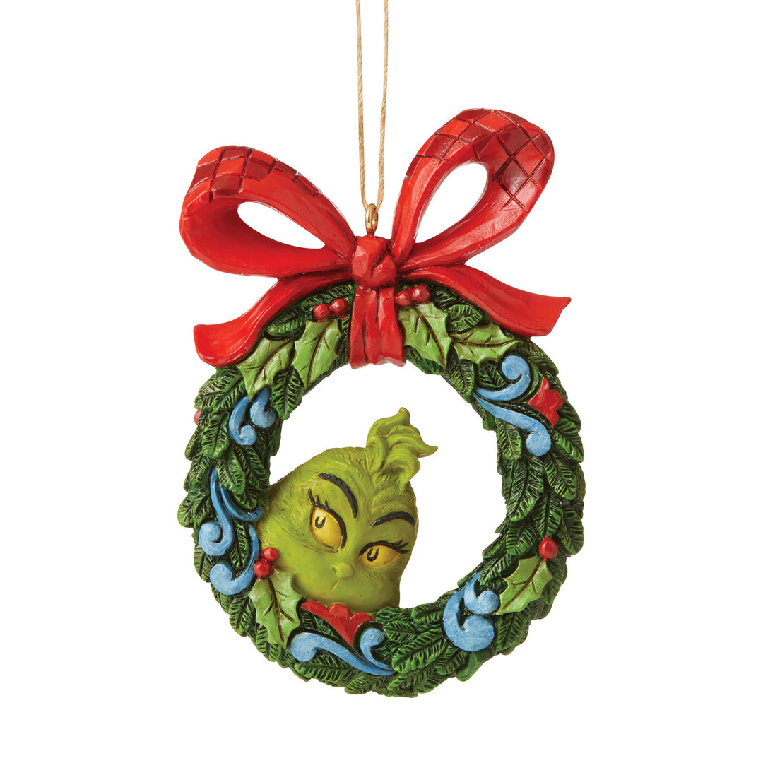 Grinch by Jim Shore | Grinch Peaking Ornament