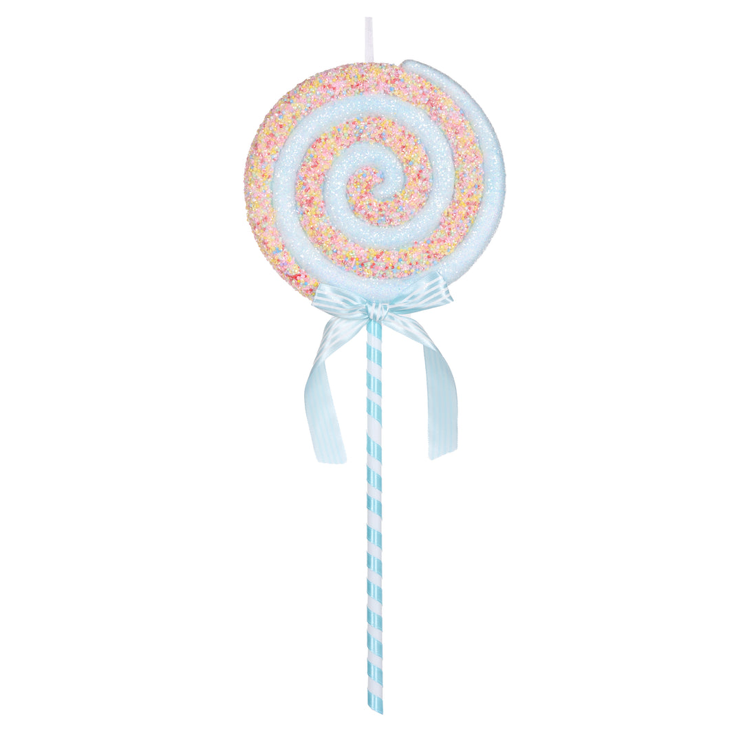 Holly & Ivy | Blue Sprinkles Swirl Lollipop