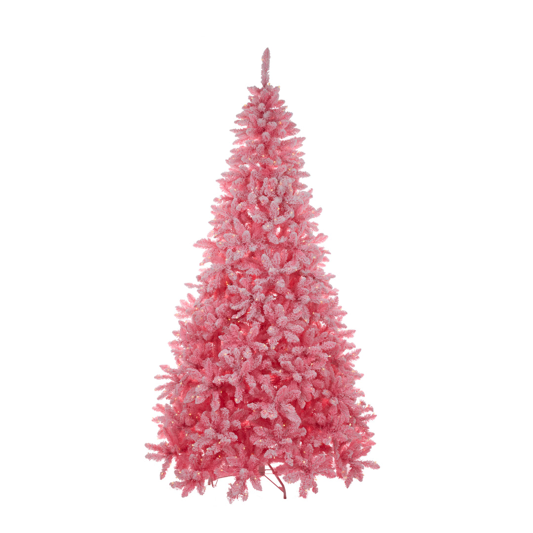 Holly & Ivy | 8Ft Frosted Pink Pine Tree