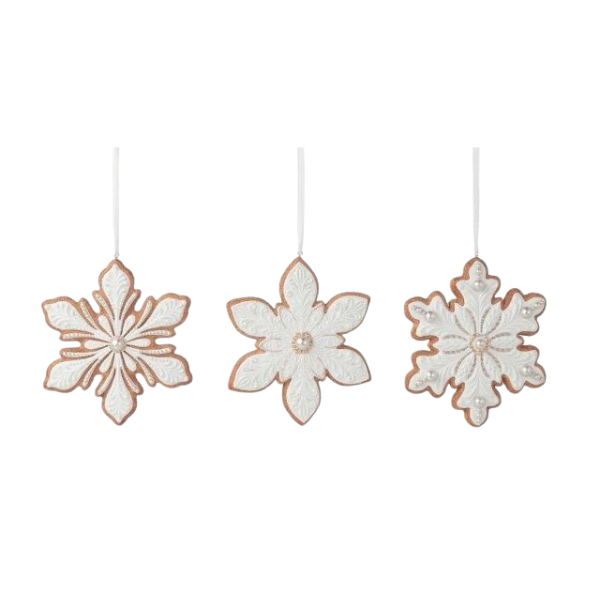 Iced Cookie Snowflake Ornaments