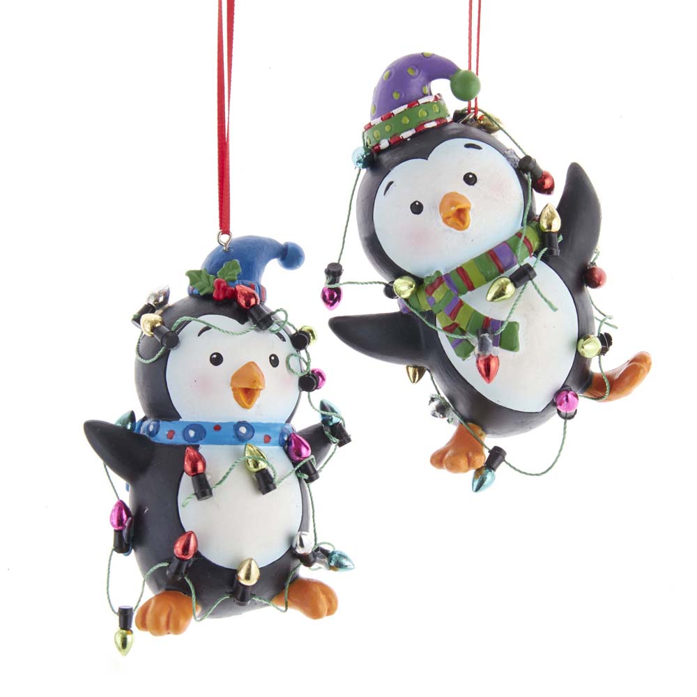 Kurt Adler | Lit Penguin Ornaments