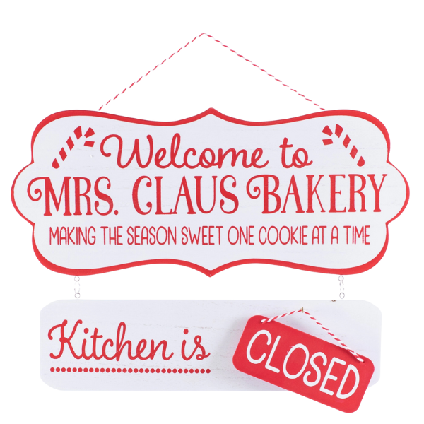 Mrs Claus Bakery Flip Sign