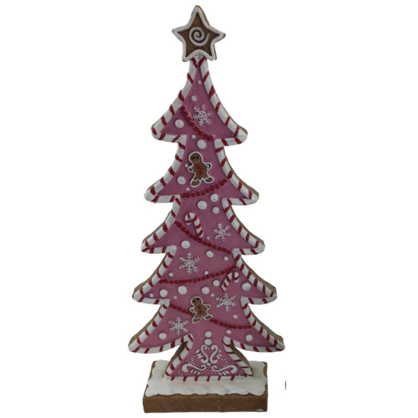 Pink Iced Gingerbread Tree S