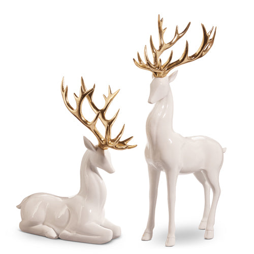Raz | White Deer w/  Gold Antlers