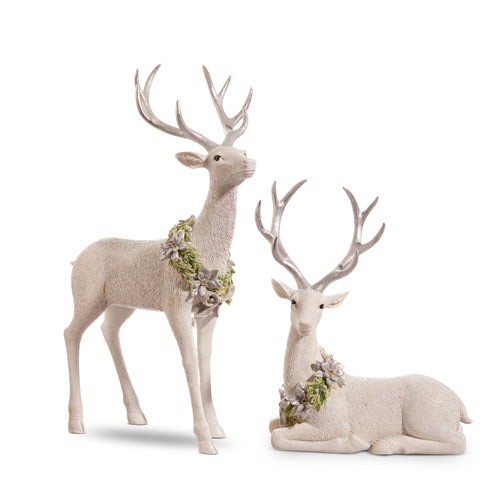 Raz | White Deer w/ Wreath