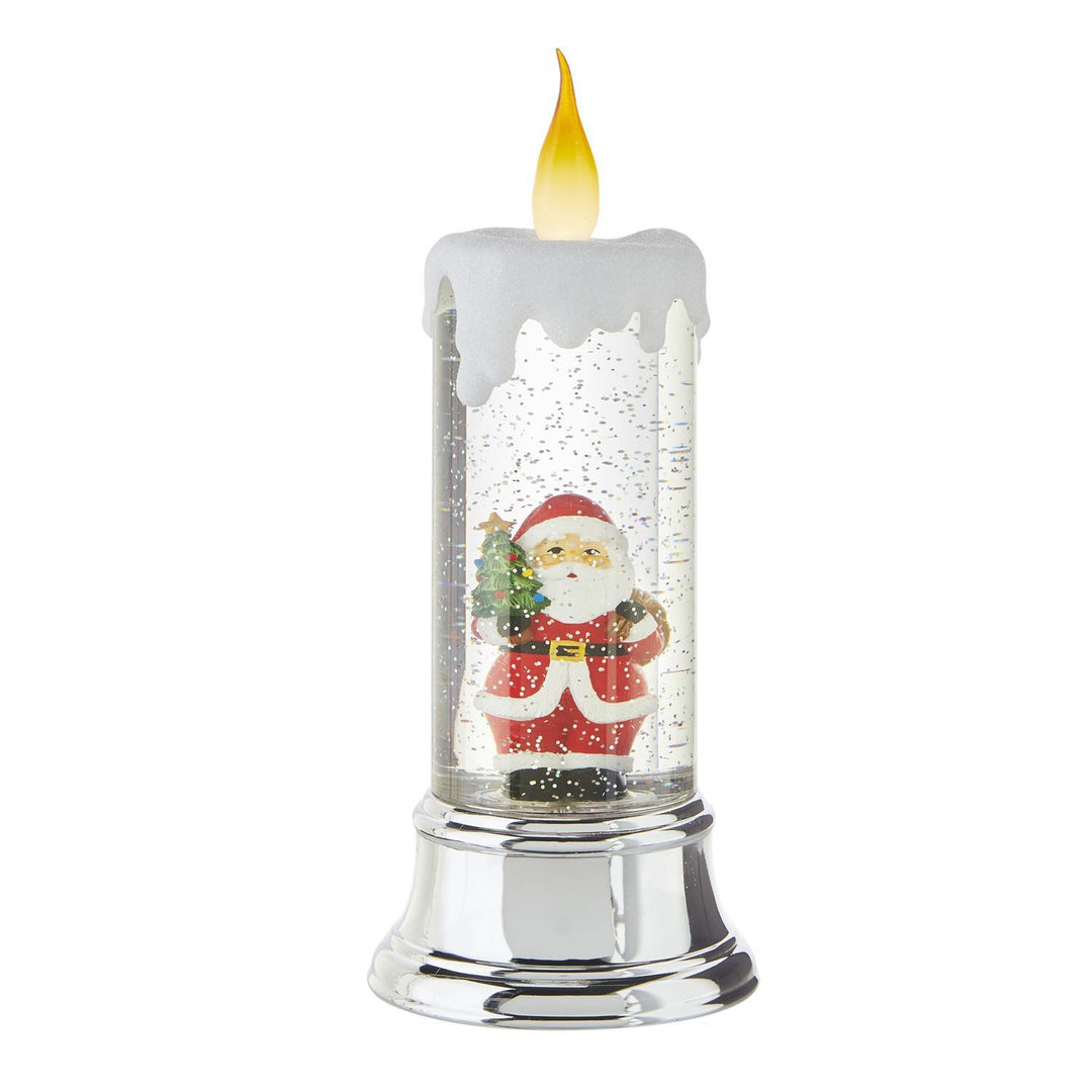 Raz | Santa Swirling Glitter Candle