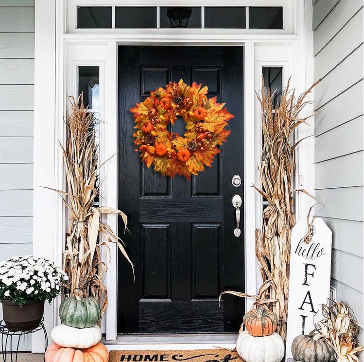 Rustic Pumpkin Fall Wreath