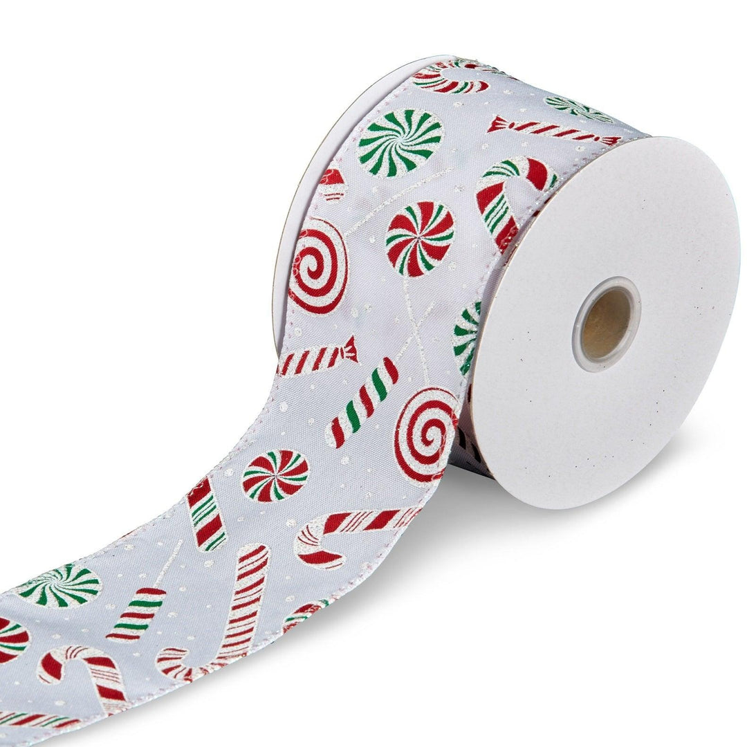 Christmas Ribbon with Candy Cane - Festive Emporium